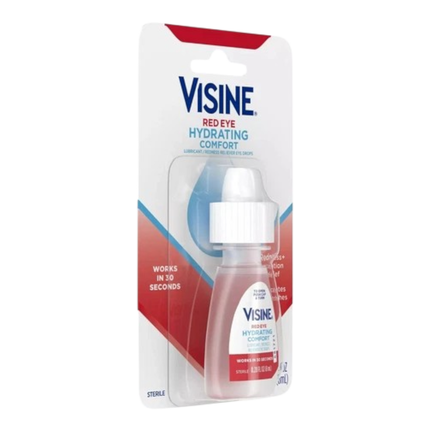 Visine Red Eye Hydrating Comfort Redness Relief and Lubricant Eye Drops (8ml)