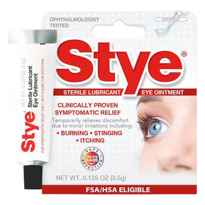 Stye Sterile Lubricant Eye Ointment, Ophthalmologist Tested, 0.125 Oz