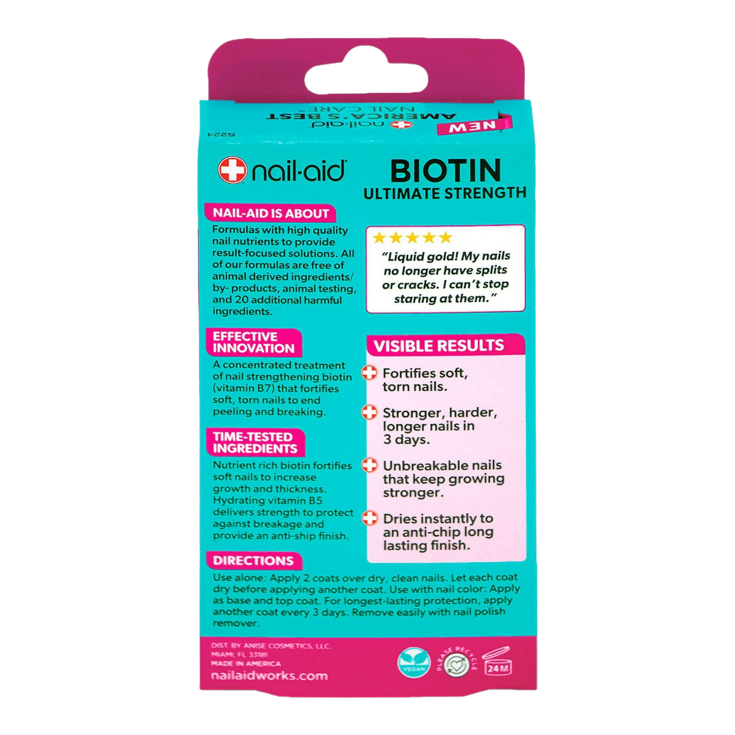 Nail-Aid - Biotin Ultimate Strength Nail Treatment & Strengthener, 0.55 fl oz