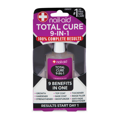 Nail-Aid - Total Cure - 9 Benefits in 1 Nail Treatment & Strengthener, 0.55 fl oz