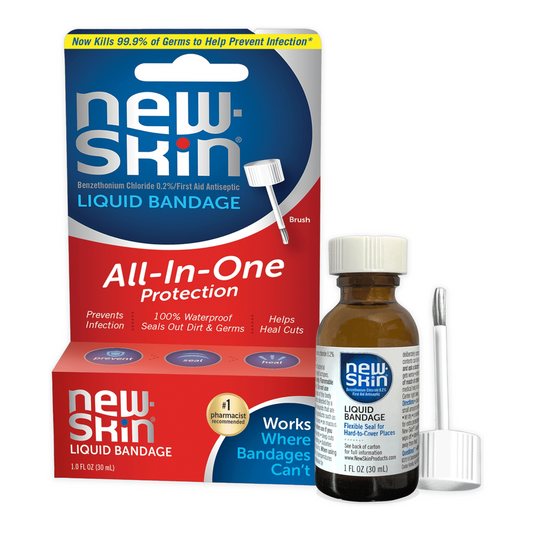 New-Skin - Waterproof Liquid-Bandage Brush All-in-one Protection, 1 fl oz