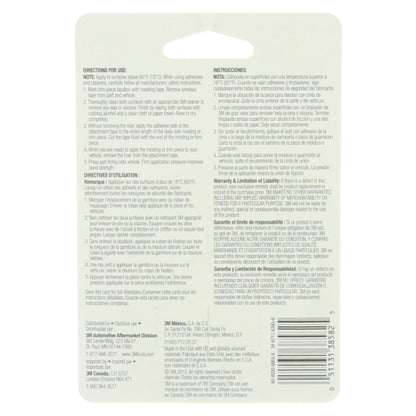 3M: 38582 - Auto Exterior Attachment Tape, 1/4 in x 5 ft.