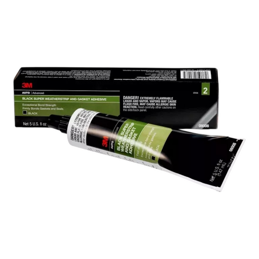 3M: 08008 - Black Super Weatherstrip and Gasket Adhesive, 5 fl oz
