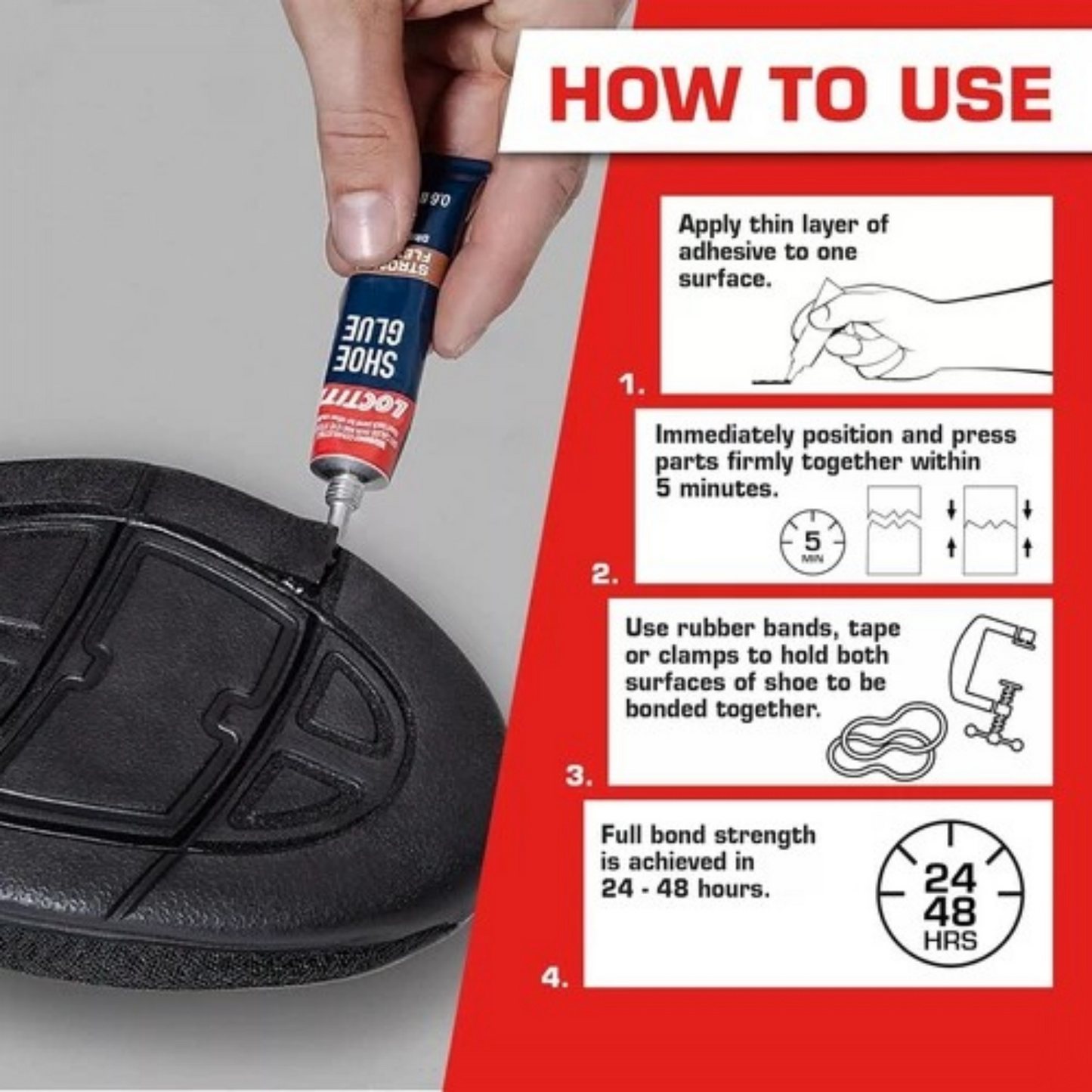 Loctite: Shoe Glue - Strong & Flexible Fabric Glue Adhesive, 0.6 fl oz