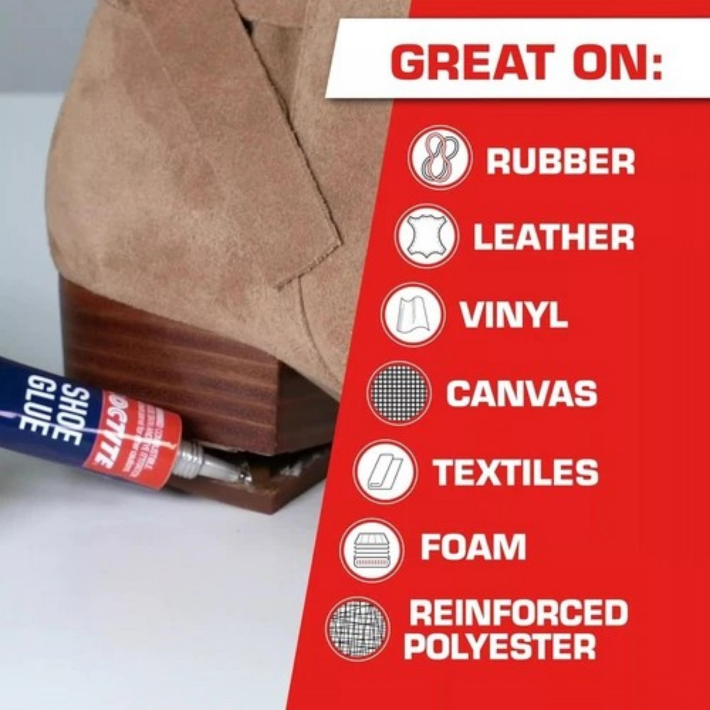 Loctite: Shoe Glue - Strong & Flexible Fabric Glue Adhesive, 0.6 fl oz