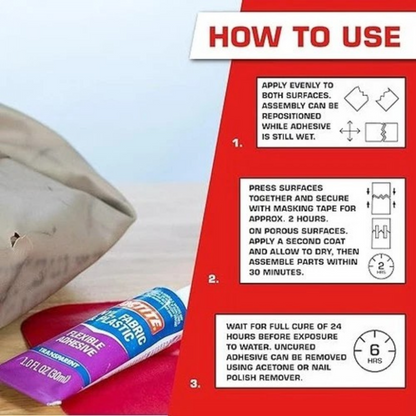 Loctite: Vinyl, Fabric & Plastic Transparent Flexible Adhesive, 1 fl oz