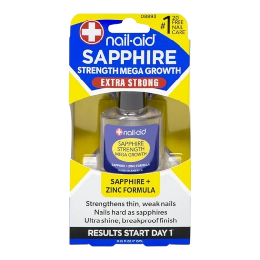 Nail-Aid - Sapphire Strength Mega Growth Nail Treatment & Strengthener, 0.55 fl oz