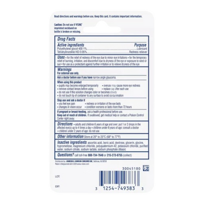 Visine Red Eye Hydrating Comfort Redness Relief and Lubricant Eye Drops (8ml)